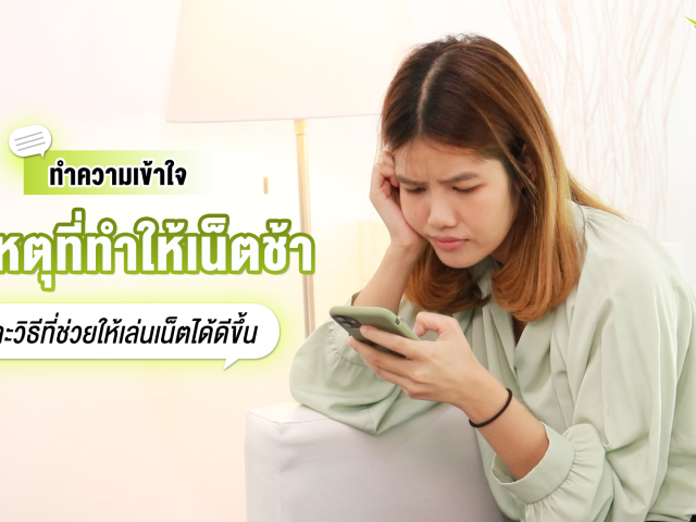 รวมสาเหตุเน็ตช้าเพราะอะไร?