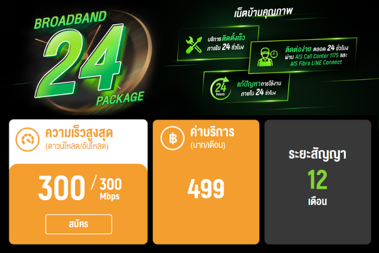 เน็ตบ้าน ais fibre 499